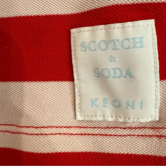 Scotch & Soda Red and White Striped Kids Shirt - Picture 4 of 6